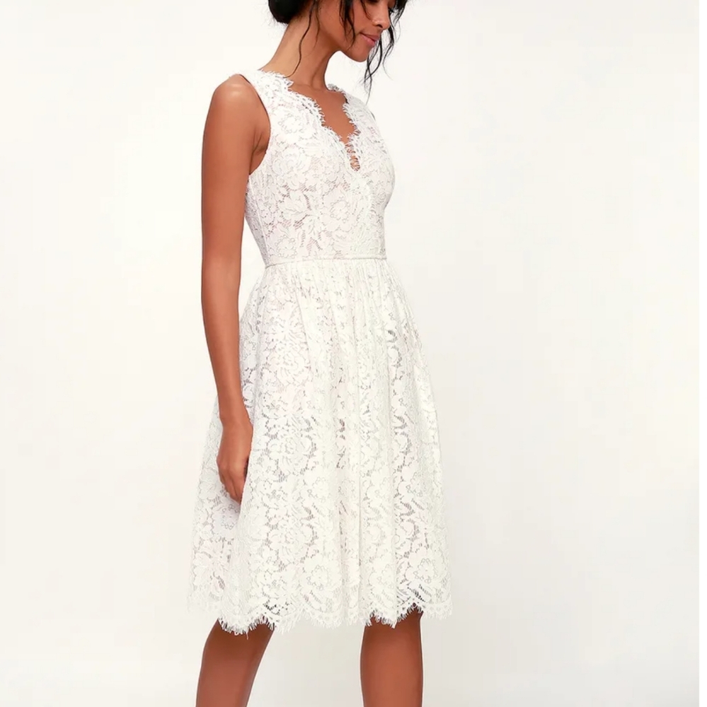 White lace dress